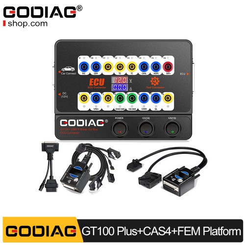 GODIAG GT100+ Breakout Box ECU Tool Plus BMW CAS4 and FEM Test Platform Support All Key Lost with Electronic Current Display