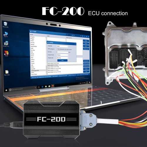 [US/EU Ship] CG FC200 ECU Programmer Full Version with New Adapters Set 6HP & 8HP / MSV90 / N55 / N20 / B48/ B58 and MPC5XX Adapter for EDC16/ ME9.0