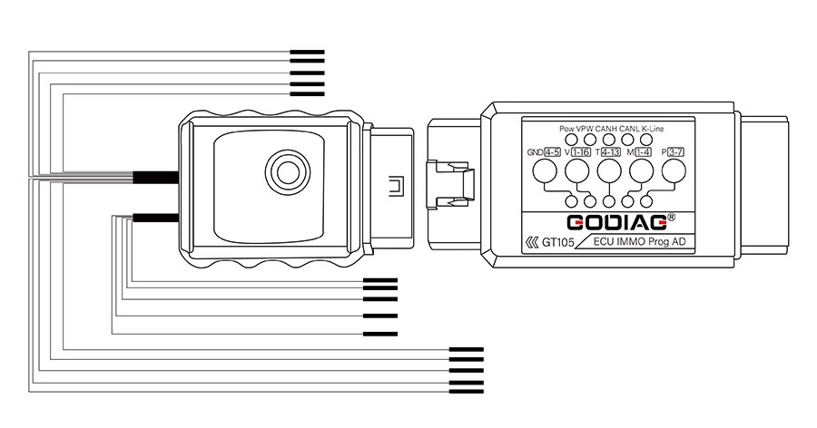 Godiag GT105 Gearbox connect diagram