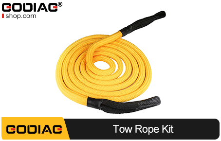 [US Ship] GODIAG Kinetic Recovery Tow Rope 14Tons Pulling Force 20ft/6M 2.5CM Diameter with 2 Soft Shackles for Jeep/ATV/SUV/UTV/Truck/Field Rescue