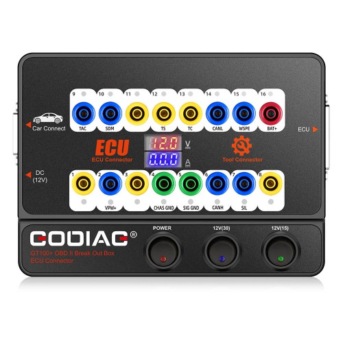 [US/UK/CZ Ship] GODIAG GT100 + New Generation AUTO TOOLS OBD II Break Out Box ECU Connector with Electronic Current Display