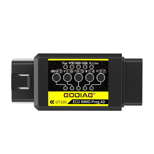 GODIAG GT105 IMMO Prog AD OBD II Break Out Box ECU Connector Support Ford All Key Lost & Outdoor Power Supply
