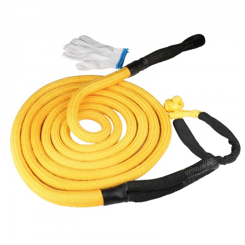 [US/EU Ship] GODIAG Kinetic Recovery Tow Rope 14Tons Pulling Force 20ft/6M 2.5CM Diameter with 2 Soft Shackles for Jeep/ATV/SUV/UTV/Truck/Field Rescue