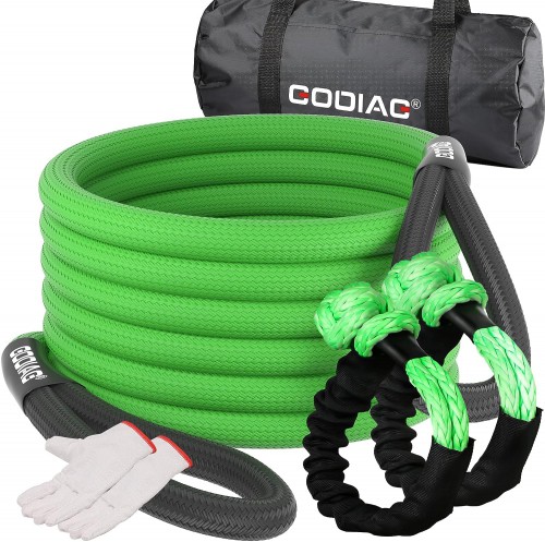GODIAG Tow Rope 9 m x 2.5 cm, High Strength Tow Rope Car Breakdown Aid Recovery Cable for Off-Road Recovery for Truck Jeep Car ATV UTV Tractor