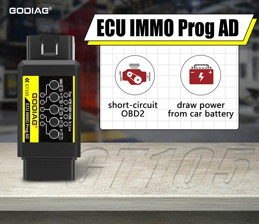 GODIAG GT105 ECU IMMO Prog OBD II Breakout Box ECU Connector