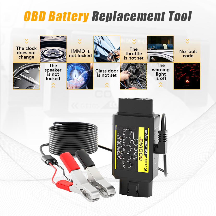 Godiag GT105 battery replacement 2