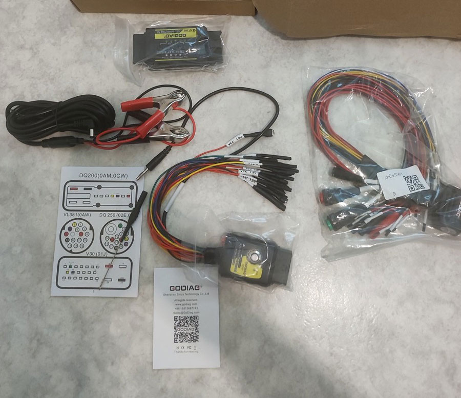 GODIAG ECU IMMO Kit GT105 Plus GT107 DSG Gearbox Data Read/Write Adapter pacakage