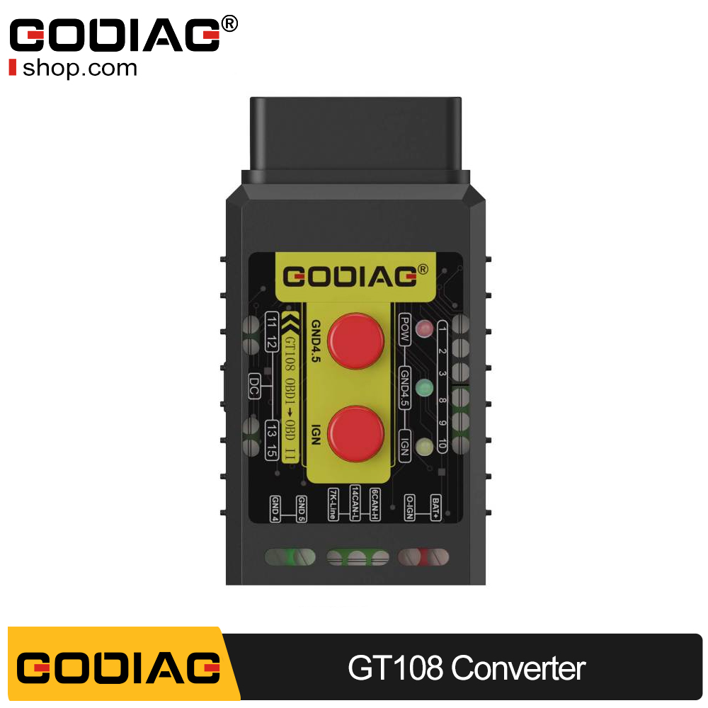Godiag GT106 24V to 12V Heavy Duty Truck Adapter for X431 for Truck  Converter