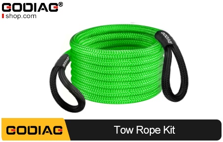 GODIAG Tow Rope 9 m x 2.5 cm, High Strength Tow Rope Car Breakdown Aid Recovery Cable for Off-Road Recovery for Truck Jeep Car ATV UTV Tractor